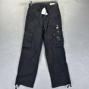 NWT American Eagle Baggy Jogger Cargo Pants Gray Stretch Utility Womens 00 New